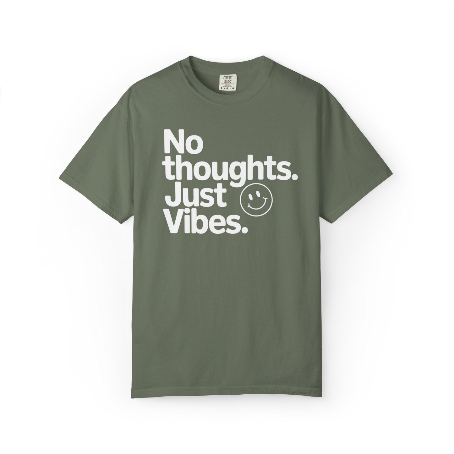 No Thoughts, Just Vibes – Funny Minimalist Graphic Tee