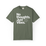 No Thoughts, Just Vibes – Funny Minimalist Graphic Tee