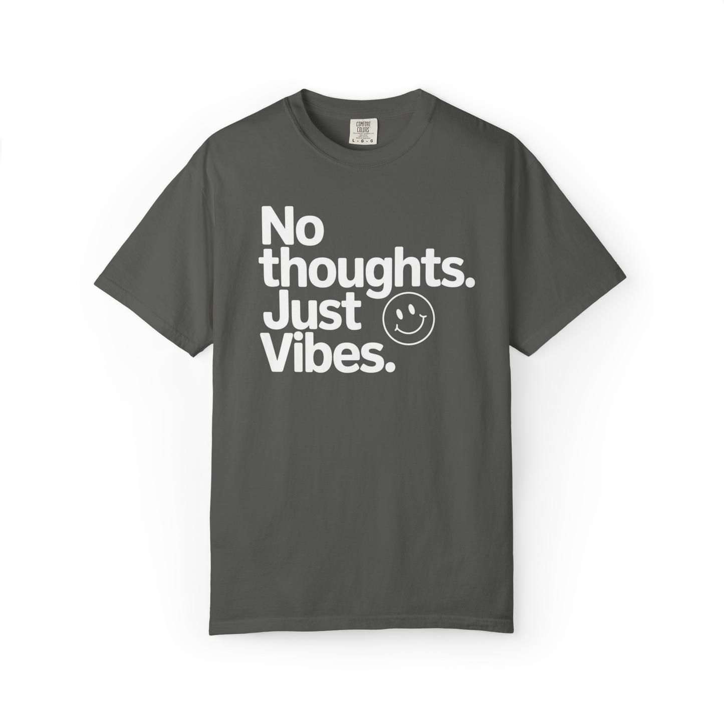 No Thoughts, Just Vibes – Funny Minimalist Graphic Tee